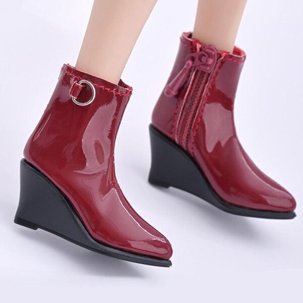 Hohle rote Stiefel für 12-Zoll-Puppen – 1/6 Actionfigur Modeschuhe