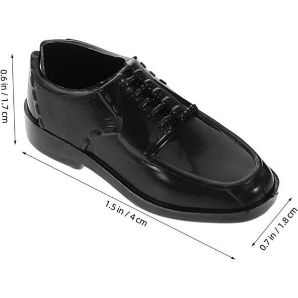 BESPORTBLE 10 Paar schwarze Kunststoffschuhe für 11 Zoll 1/6 Puppen – männliche Miniaturen