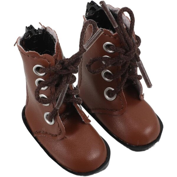 Beaupretty Braune, hohe Plüschstiefel für 30-cm-BJD-Puppen – Gelenkschuhe