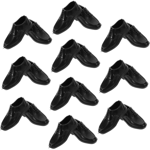 ERINGOGO Scarpe Miniatura 1/6 Stivali Neri per Action Figure 30 cm, Set da 10 Paia