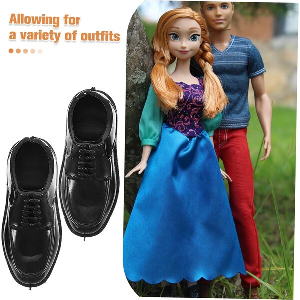 ERINGOGO Scarpe Miniatura 1/6 Stivali Neri per Action Figure 30 cm, Set da 10 Paia