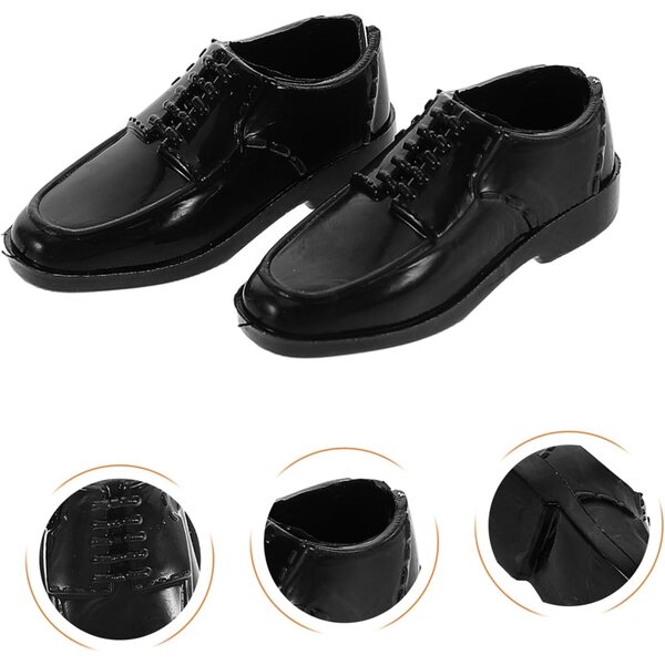 ERINGOGO Scarpe Miniatura 1/6 Stivali Neri per Action Figure 30 cm, Set da 10 Paia