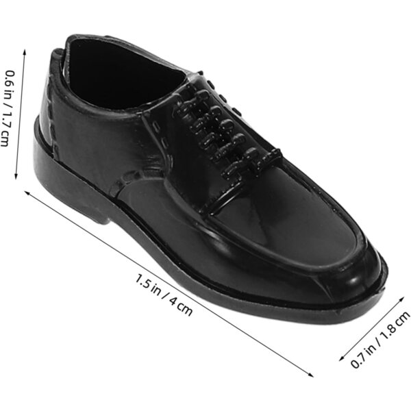 BESPORTBLE 10 Paar schwarze Miniatur-Herrenschuhe 1/6 30 cm für Puppen und Miniaturhäuser
