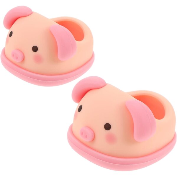 BESPORTBLE Miniatur-Schuhe in zartem Rosa mit Cartoon-Tier-Design für Sammlungen und Spiele
