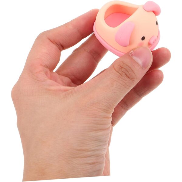 BESPORTBLE Miniatur-Schuhe in zartem Rosa mit Cartoon-Tier-Design für Sammlungen und Spiele