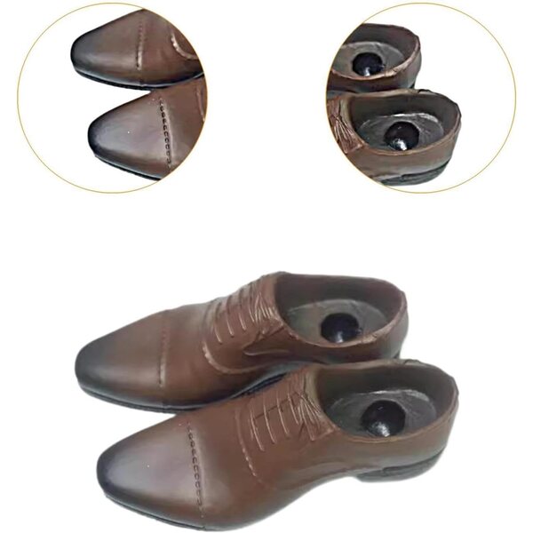 LeeQinersw 1:6 Braune Sammlerschuhe für realistische männliche Actionfiguren