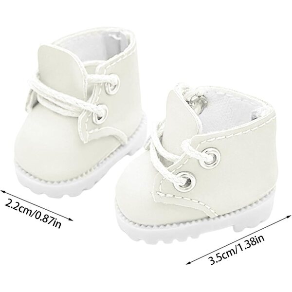 17 cm großer Puppenschuh mit Metallöse und detailliertem PU-Stiefel