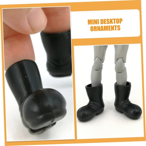 PartyKindom 10 Paia Mini Stivali Natalizi in ABS Miniature Decorative per Mini Case