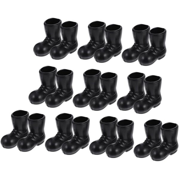 BESPORTBLE 10 Paar Mini-Weihnachtsmann-Stiefel aus ABS für Miniatur-Weihnachtsdekorationen