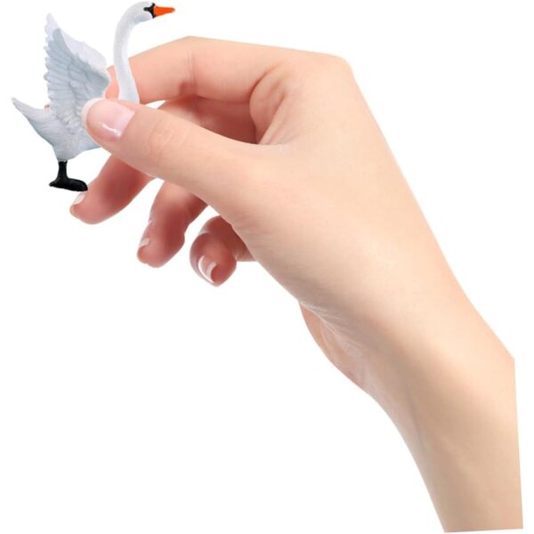ERINGOGO Set 4 Mini Statuette a Forma di Cigno per Decorazione Giardino e Bonsai