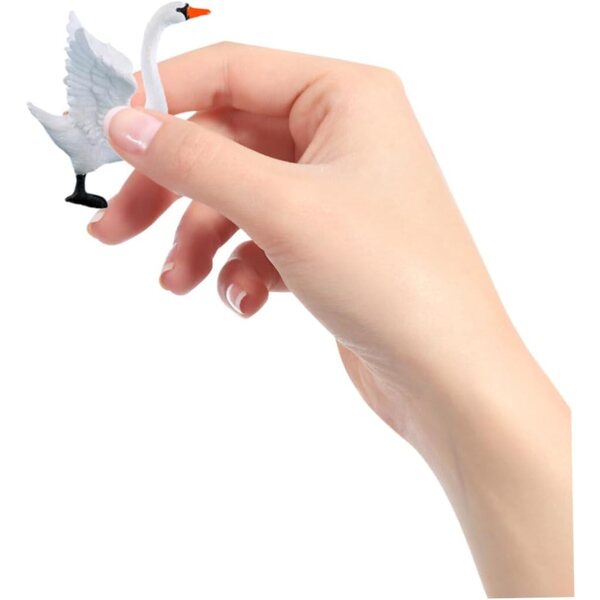 ERINGOGO Set 4 Mini Statuette a Forma di Cigno per Decorazione Giardino e Bonsai