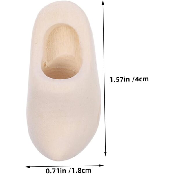 5 paia Scarpe in Miniatura per Bambole da Dipingere e Decorare, Accessori Artigianali per Case delle Bambole