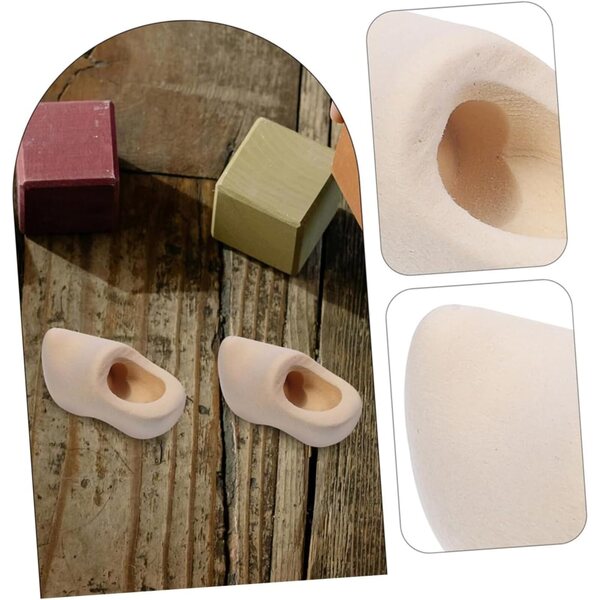 5 paia Scarpe in Miniatura per Bambole da Dipingere e Decorare, Accessori Artigianali per Case delle Bambole