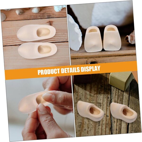 5 paia Scarpe in Miniatura per Bambole da Dipingere e Decorare, Accessori Artigianali per Case delle Bambole