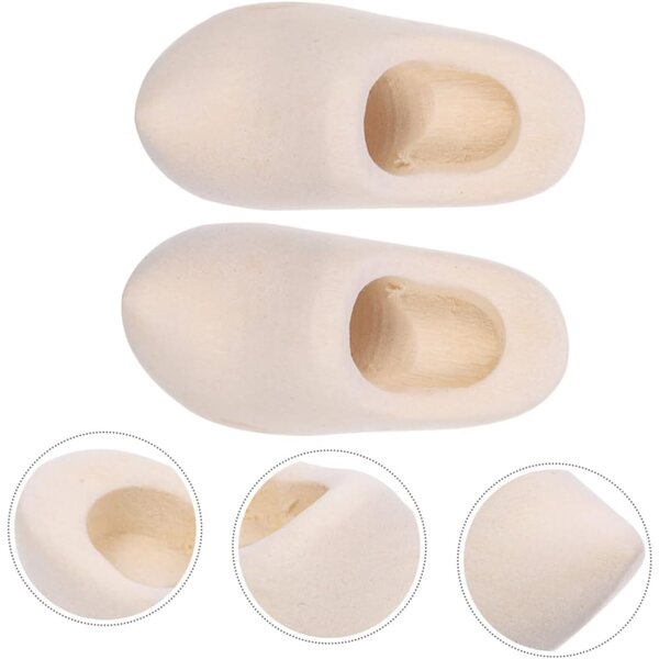 5 paia Scarpe in Miniatura per Bambole da Dipingere e Decorare, Accessori Artigianali per Case delle Bambole