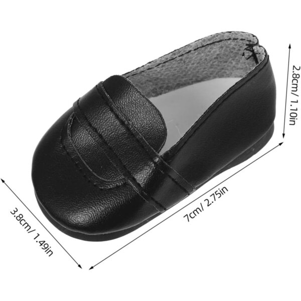 Mini Scarpe Decorative UPKOCH per Bambole 18" Realistiche e Sicure in PU Nere