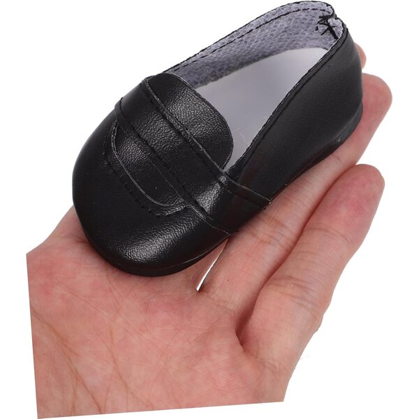 Mini Scarpe Decorative UPKOCH per Bambole 18" Realistiche e Sicure in PU Nere