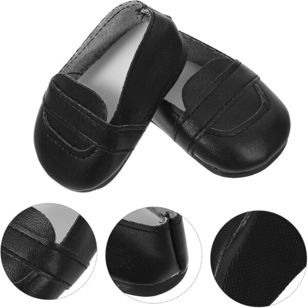 Mini Scarpe Decorative UPKOCH per Bambole 18" Realistiche e Sicure in PU Nere