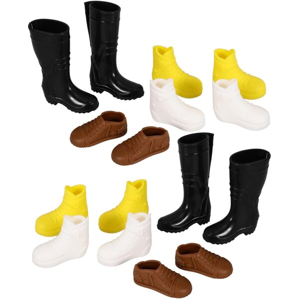 Vaguelly 8 Paar Mini-Dekorationsschuhe für Puppenhäuser und kreative Accessoires