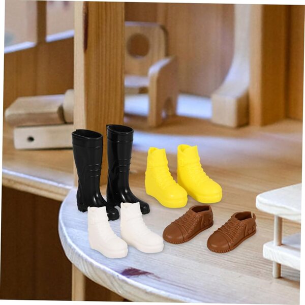 Vaguelly 8 Paar Mini-Dekorationsschuhe für Puppenhäuser und kreative Accessoires