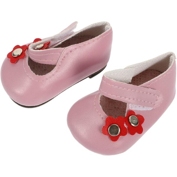 Vaguelly Mini rosa PU-Schuhe für 18-Zoll-Puppen – Dekorationen und Zubehör