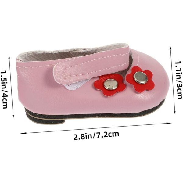 Vaguelly Mini Scarpe PU Rosa per Bambole da 18 Pollici - Decorazioni e Accessori