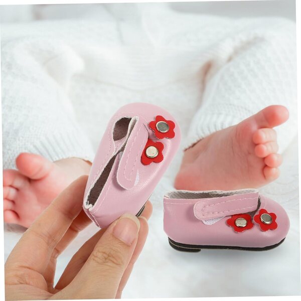 Vaguelly Mini Scarpe PU Rosa per Bambole da 18 Pollici - Decorazioni e Accessori