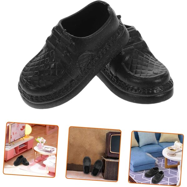 YARNOW 20 Paar Mini-Kunststoffschuhe für Puppenhaus- und Mikrolandschaftsdekorationen