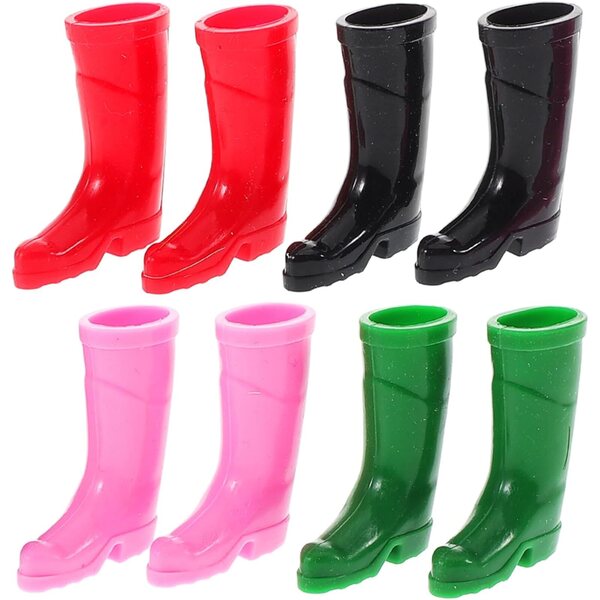 UPKOCH Mini Stivali da Pioggia Natalizi per Case delle Bambole e Decorazioni Fai da Te