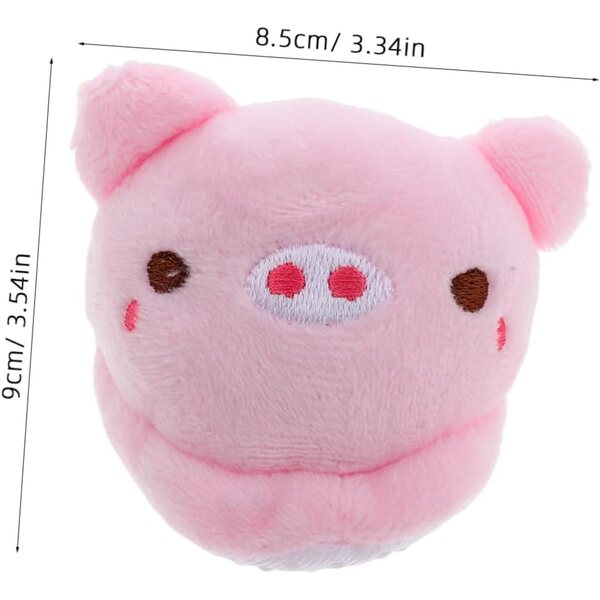 Plüsch-Hausschuhe in Schweineform für Puppen – zartrosa Winter-Accessoires