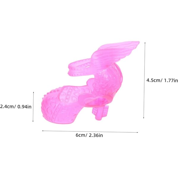 6 Paia Mini Scarpe in Plastica per Piedi Sottili - Accessori Giochi e Feste Bambina