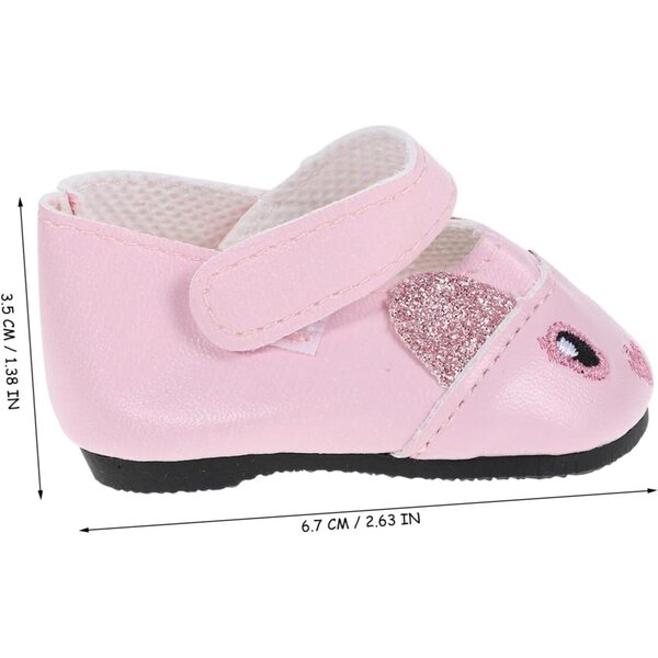 Rosa PU-Miniaturschuhe für Mädchen – langlebige und elegante dekorative Accessoires