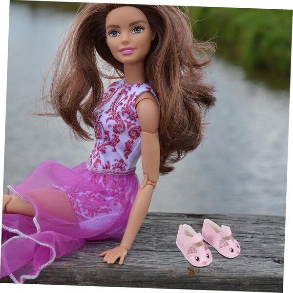 Rosa PU-Miniaturschuhe für Mädchen – langlebige und elegante dekorative Accessoires