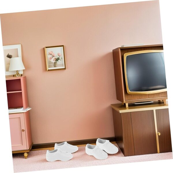 Mikinona Mini Scarpe in Plastica per Dollhouse - Set 31 Paia Multicolore Realistiche