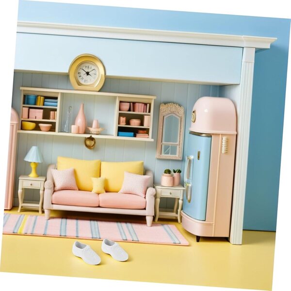 Set mit 31 Paar Miniatur-Kunststoffschuhen für 11-Zoll-Puppen – Puppenhausdekorationen