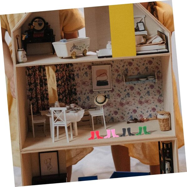 Toyvian 8 Mini Stivali da Pioggia Natalizi per Decorazioni Casa delle Bambole e Progetti Fai da Te