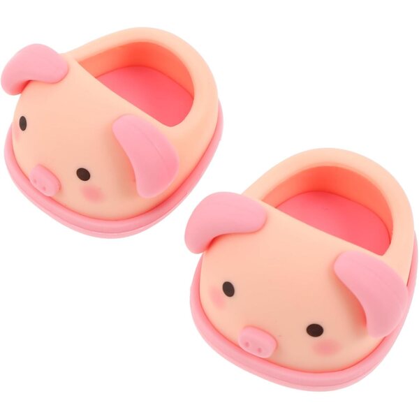 Mini Scarpe in PVC Rosa per Bambole, Accessori Decorativi 4,5x4,2x3 cm