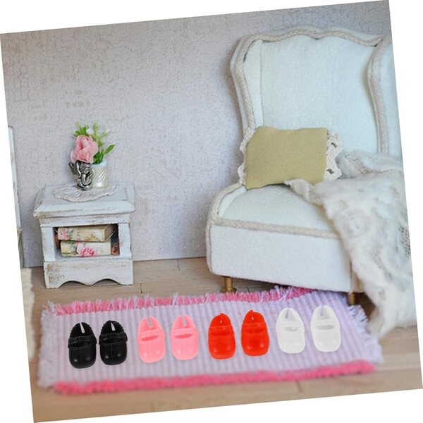 BESPORTBLE 8 Paar bunte Miniaturschuhe für Puppen, flache Schuhe, dekoratives Zubehör