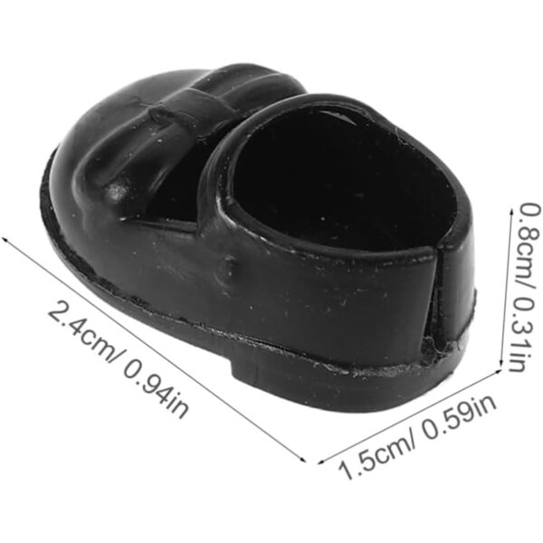WOONEKY Set 6 Paia Mini Scarpe Piatte in Plastica per Bambole, Accessori Decorativi