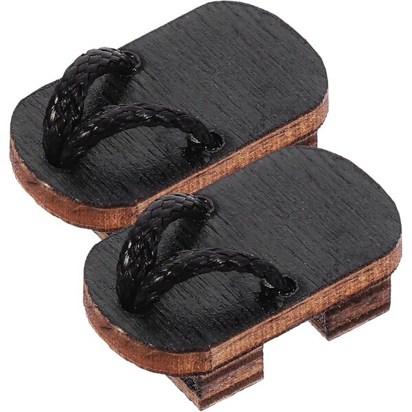 Alasum Mini Scarpe in Legno per Casa delle Bambole Accessori Decorativi Chic