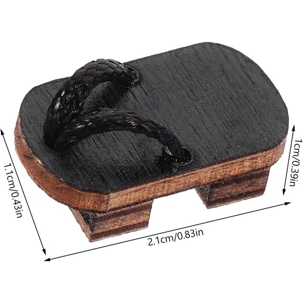 Alasum Mini Scarpe in Legno per Casa delle Bambole Accessori Decorativi Chic
