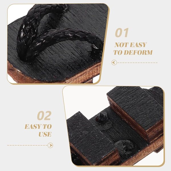 Alasum Mini Scarpe in Legno per Casa delle Bambole Accessori Decorativi Chic