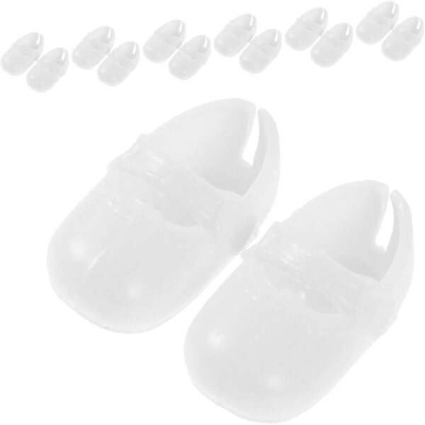 VICASKY 135 Paar Schuhe für Miniaturpuppen aus Kunststoff in verschiedenen Farben 16 cm
