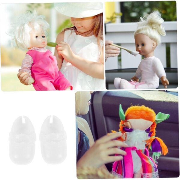 VICASKY 135 Paar Schuhe für Miniaturpuppen aus Kunststoff in verschiedenen Farben 16 cm