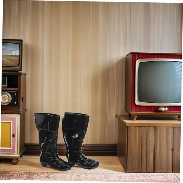25 Paia Scarpe Miniature Realistiche Nero per Bambole 11 Pollici - Accessori Casa in Scala 1/6