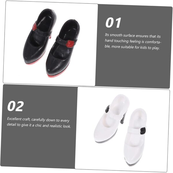 UPKOCH Set 2 Paia Scarpe Miniatura con Tacco Alto per Bambole e Fotografie Creative
