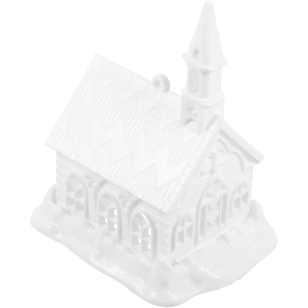 Mini Casa di Neve Natalizia in Plastica 10x7,5 cm - Decorazione Festiva per Casa e Ufficio
