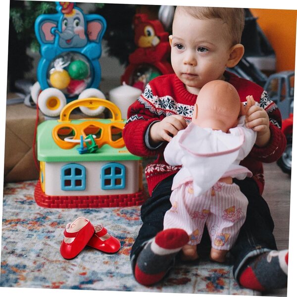 Mini Scarpe Rosse per Bambini Accessori per Costumi di Gioco di Ruolo HEALSOPTHY