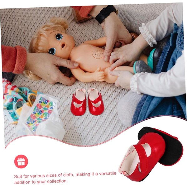 Mini Scarpe Rosse per Bambini Accessori per Costumi di Gioco di Ruolo HEALSOPTHY