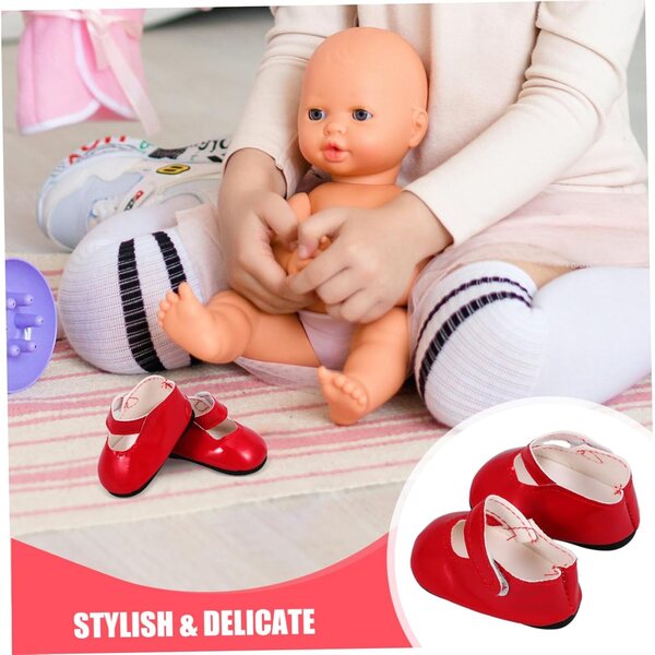 Mini Scarpe Rosse per Bambini Accessori per Costumi di Gioco di Ruolo HEALSOPTHY